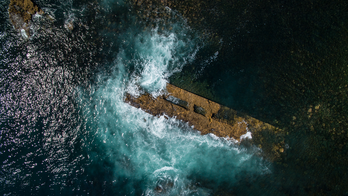 Foto aérea de la costa Cantabra